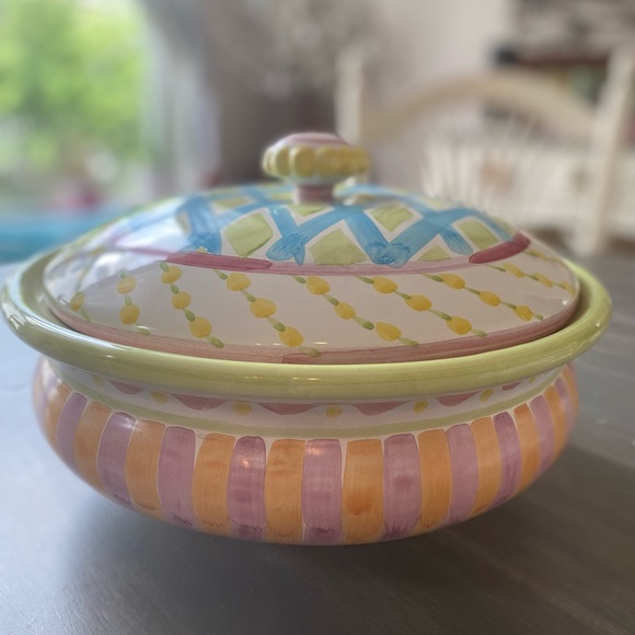 Mackenzie-childs bowl with lid - Picture 4 of 12